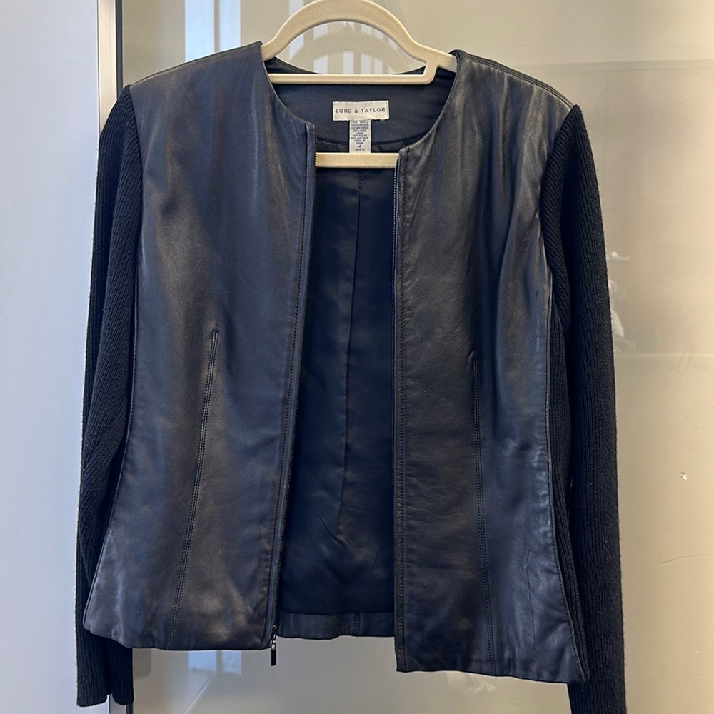 Lord & Taylor Leather Jacket Size 4
